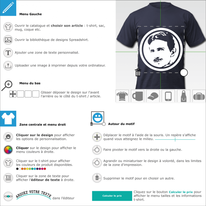 Tee shirts Nikola Tesla - negatif en ligne 
