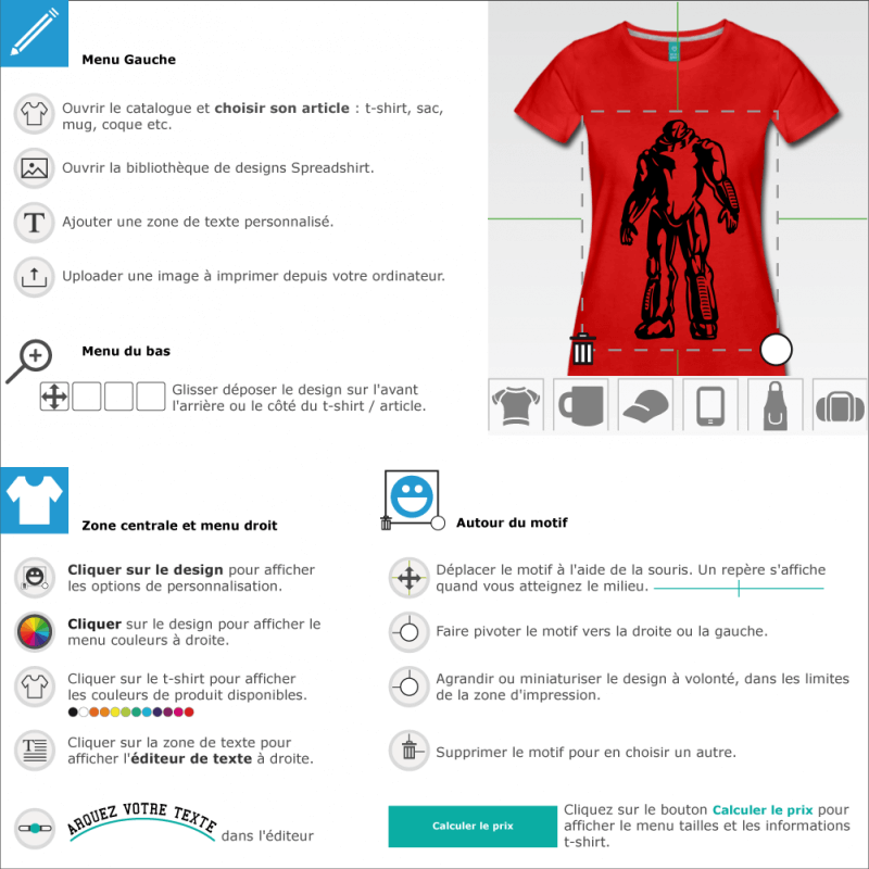 Robot transparent au corps massif comme une armure, crez un t-shirt ou un mog robot original en ligne.