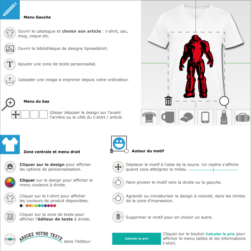 Robot stylis dessin en aplats et contours sombres, et fond personnalisable opaque.