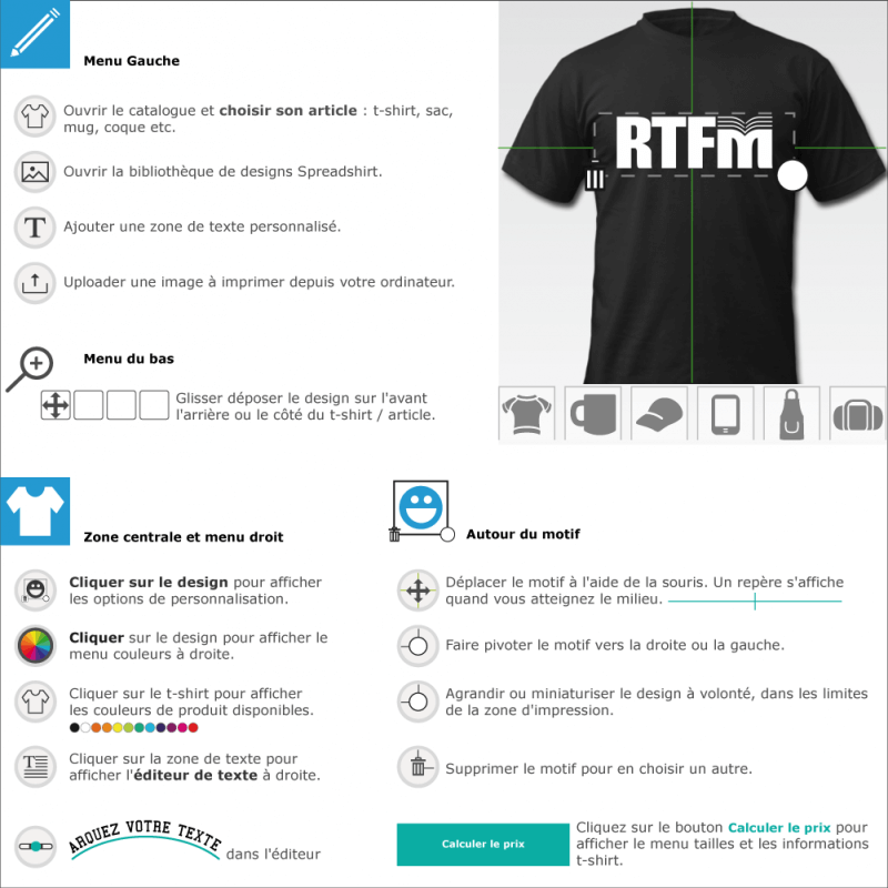 Imprimez votre t-shirt RTFM livre customis 