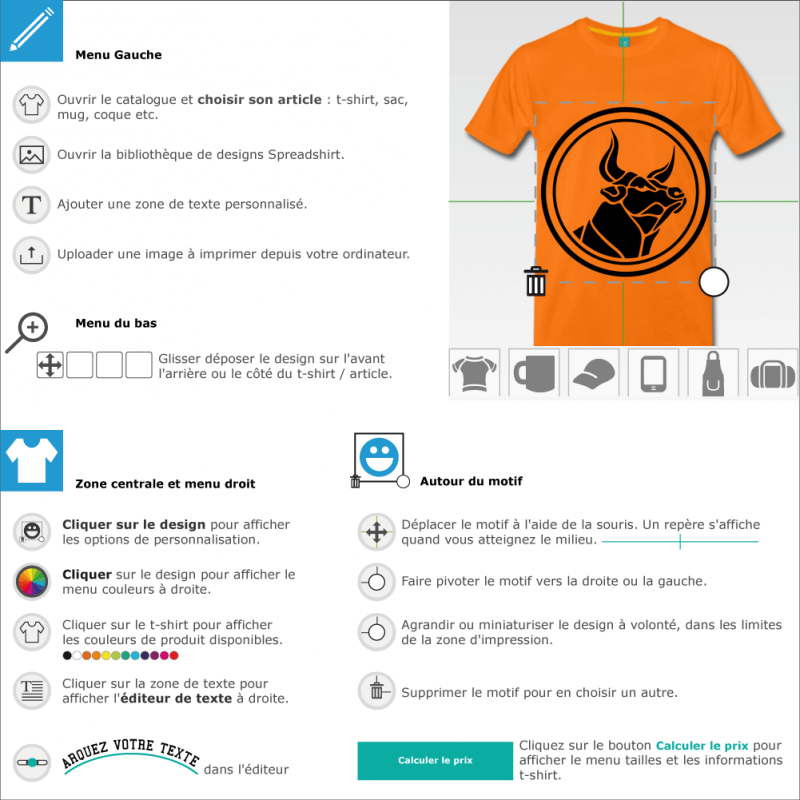 Créer un t-shirt Taureau zodiaque cercle personnalisé 