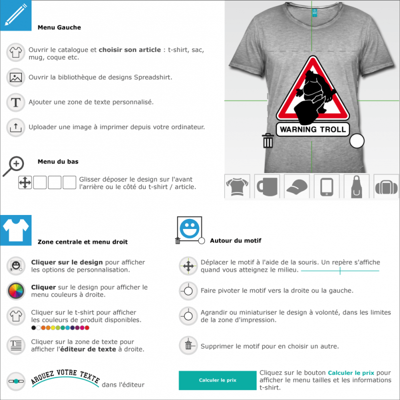 Crer votre t-shirt Troll personnalis