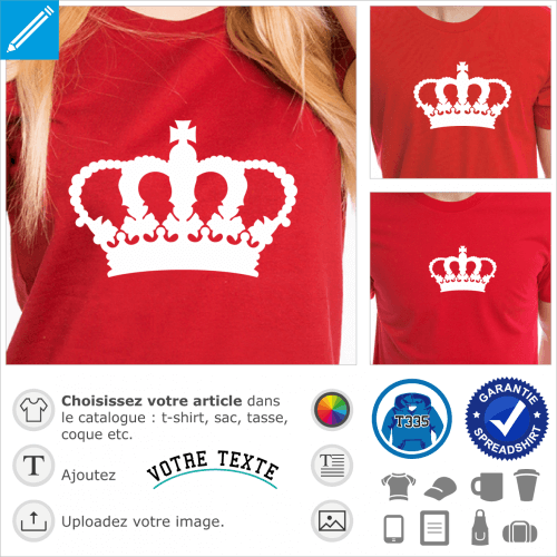 Couronne royale stylise avec montures arques lgantes pour crer son t-shirt keep calm.