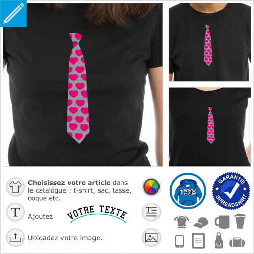 Cravate dcore de curs  imprimer sur t-shirt personnalis.
