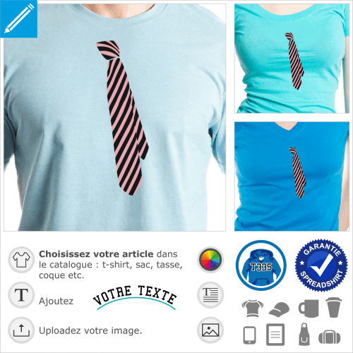 Cravate dessine de travers, au design fin,  rayures.
