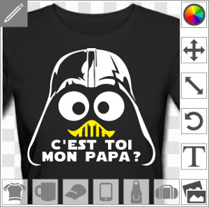 Je suis ton père, design humour Dark Vador à personnaliser.