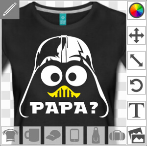 Design geek Dark Vador mixé avec Caliméro, c'est toi mon papa ?