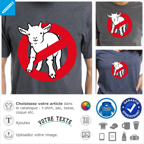 Goatbusters, jeu de mot goat / ghost, blague geek. I ain't afraid of no goat. Parodie du logo ghostbuster, avec une chvre remplaant le fantme.