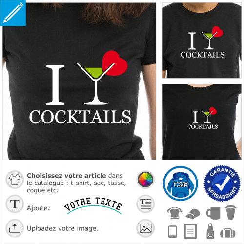 I love cocktails, verre  cocktail stylis et dco cur.