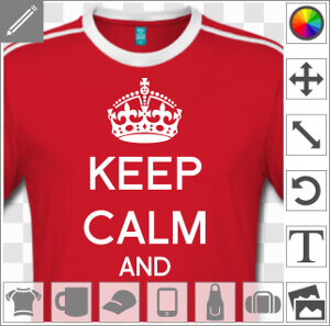 Keep calm à personnaliser, couronne anglaise et keep calm and écrit en typo arial à compléter.