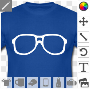 Lunettes de Steve Urkel à monture de nerd à gros verres, design vectorisé à imprimer en ligne.