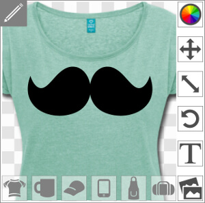 Moustache de Luigi, grosse moustache une couleur spéciale impression t-shirt.