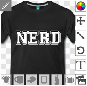 T-shirt Nerd grandes lettres, un motif GEEK et Geek pride