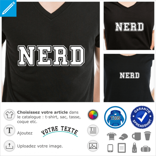 Nerd, un design college et universit  personnaliser.