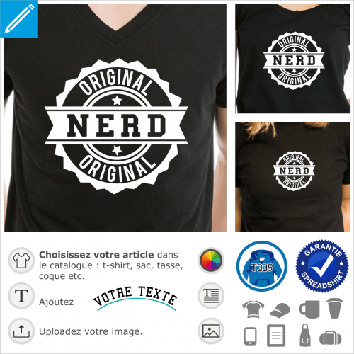 Nerd Original, tampon d'authenticit  personnaliser.