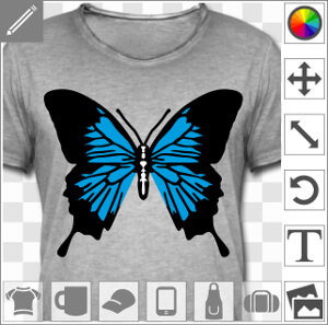 Papillon simple coloré à personnalsier et imprimer en ligne.