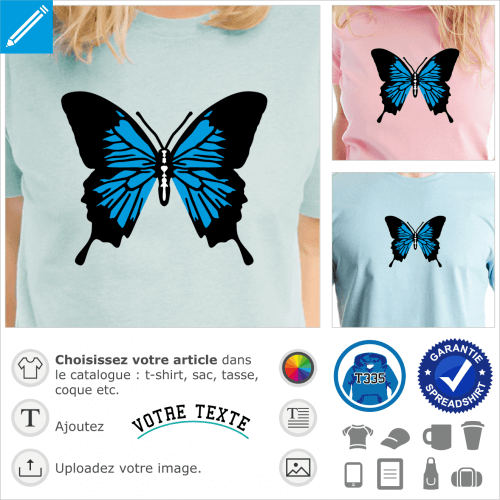 Papillon simple color  personnalsier et imprimer en ligne.