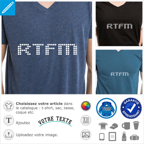 RTFM crit en typo personnalisable compose de points.