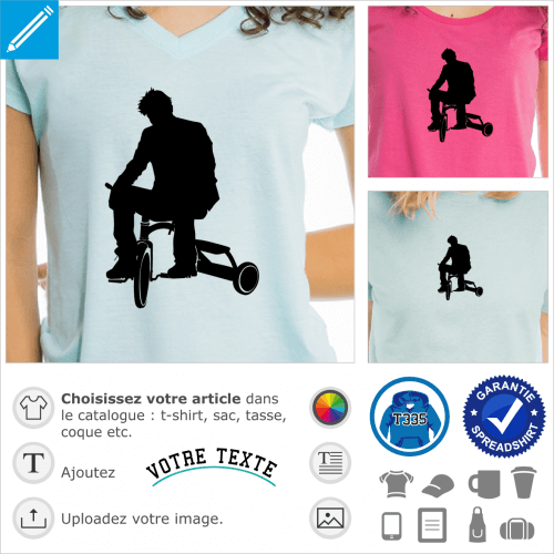 Sad Keanu assis tristement sur un tricycle, design vectoriel internet et meme  imprimer sur t-shirt ou accessoire humour geek.