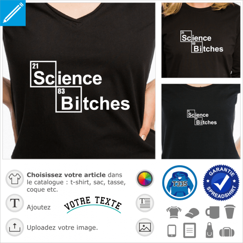 Science bitches, blague science et tableau priodique.