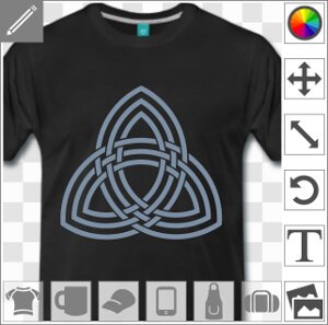 Triquetra à tracé triple. Symbole de la mythologie nordique qu'on peut voir tracé sur un côté du marteau de Thor, motif viking