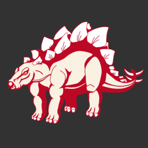 Stegosaurus  imprimer sur t-shirt. Dinosaure 3 couleurs opaque  personnaliser en ligne. Choisissez vos couleurs.