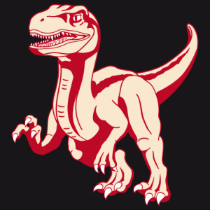 T-shirt dinosaure personnalisable. Vélociraptor 3 couleurs à personnaliser soi-même et imprimer sur t-shirt ou cadeau.