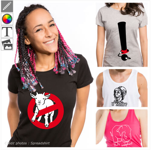 T-shirts calembours personnaliss, citations et blagues originales  personnaliser et imprimer en ligne.