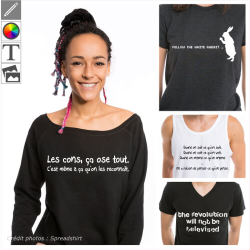 Personnaliser votre t-shirt citation en ligne.