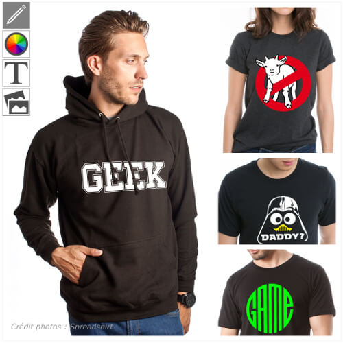 T-shirts geek  personnaliser, designs geek, nerd, programmeur etc.