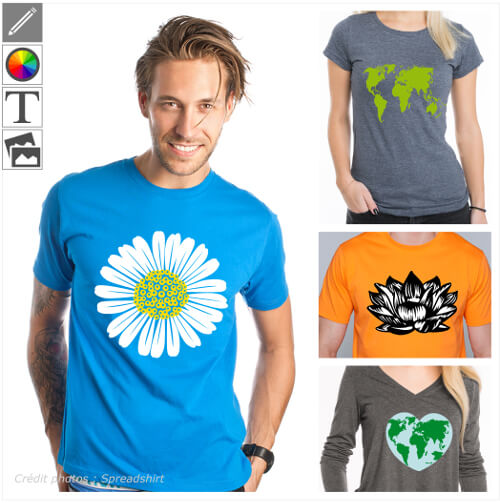 T-shirts nature et cologie, dites votre amour de la plante avec un t-shirt.