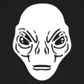 Portrait d'alien une couleur aux traits du visage en dcoupe.