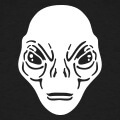Portrait d'alien une couleur aux traits du visage en dcoupe.