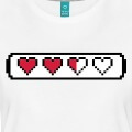 Barre de vie à cœurs en pixels, un design personnalisable.