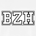 BZH écrit en lettres deux couleurs, un motif Bretagne personnalisable.