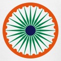 Chakra aux couleurs du drapeau indien.