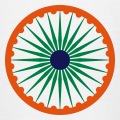 Chakra aux couleurs du drapeau indien.