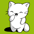 Petit chaton kawaii qui se tient debout. Motif chat personnalisable à imprimer sur t-shirt.