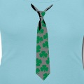 Cravate Saint Patrick décorée de trèfles irlandais.