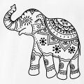 Elphant indien fleuri  personnaliser.