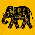 Elephant indien  dcorations fleuries, design Dcoratif classique.