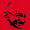 Gandhi, portrait du Mahatma, un design une couleur.