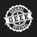 Geek original, tampon certificat d'authenticit, un design eek et retrogaming.