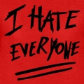 I hate everyone, gribouillis en format vectoriel, design  personnaliser en ligne.