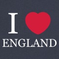 I love England, design Angleterre 2 couleurs.