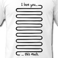 I love you this much, design graphique Amour et couple.