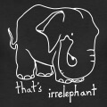 Irrelephant, irrelephant, calembour visuel en anglais.