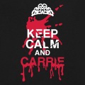 Keep calm parodique avec tache de sang et diadme de Carrie.