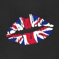 Bouche au design et couleurs de l'Union Jack, le drapeau anglais.