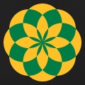 Lotus dessin en cercle entrecroiss concentriques.